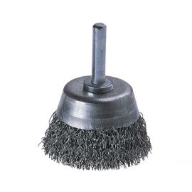 Szczotka doczołowa 50 mm Wolfcraft - drut falisty, trzpień - zdjęcie 1