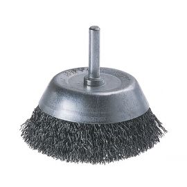 Szczotka doczołowa 75 mm Wolfcraft - drut falisty, trzpień - zdjęcie 1