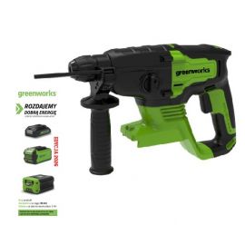 24V młotowiertarka udarowa Greenworks GD24SDS2 - zdjęcie 1