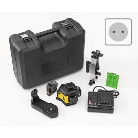 Laser wieloliniowy LAX 600G, system 12 V, zestaw 7-częściowy, z akumulatorem i ładowarką