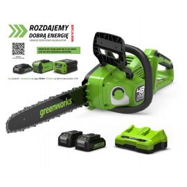2x24 V pilarka łańcuchowa Greenworks 36 cm GD24X2CS36 - zdjęcie 1