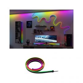 Zestaw taśma BLACK NEON RGBW+ 3W  84 led/metr 150cm +pilot  5VDC czarny / tworzywo sztuczne