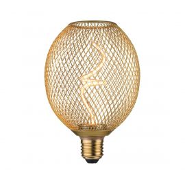 Źródło światła LED METALLIC GLOW Globe mosiądz Twist E27 4W 180lm 3StepDim 1800K 230V / metal siateczka