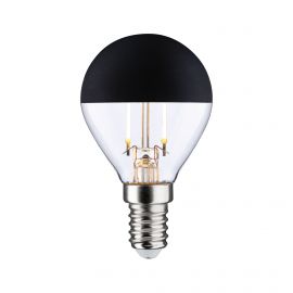 Źródło światła LED Kropla zwierciadło czarny mat 2,5W 230V 250lm E14 2700K ściemniany / przezroczysta