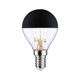 Źródło światła LED Kropla zwierciadło czarny mat 4,5W 230V 470lm E14 2700K ściemniany / przezroczysta