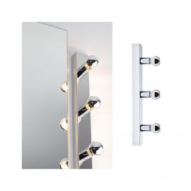Oprawa ścienna REGULA II nad lustro E14 max. 3x40W DIM 230V IP 44 chrom / metal