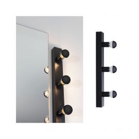 Oprawa ścienna REGULA II nad lustro E14 max. 3x40W DIM 230V IP 44 czarny / metal